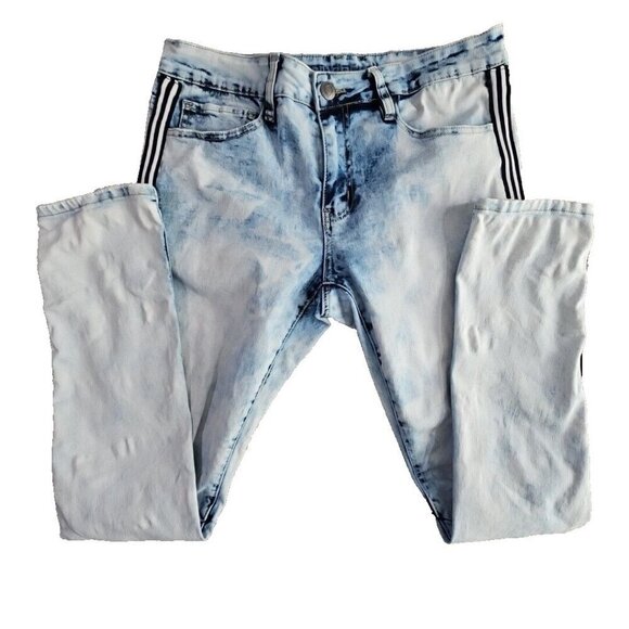 Rue21 Premium Jeans Men's 32x32 Skinny Supreme Flex Distressed Racing Stripe - Picture 11 of 16